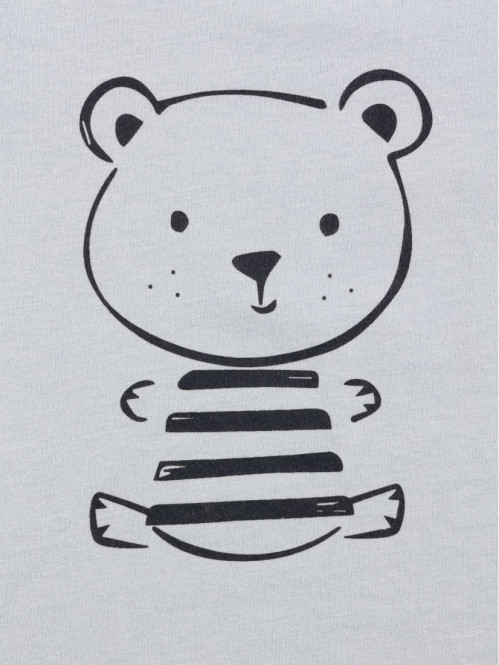 T-shirt ourson garçon bleu clair (3-24M) T-shirt ourson garçon bleu clair (3-24M)