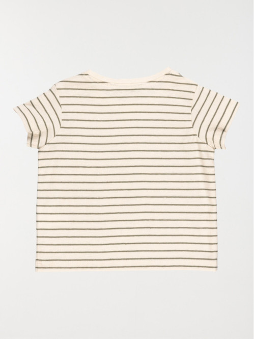 T-shirt écru rayé garçon (3-24M)
