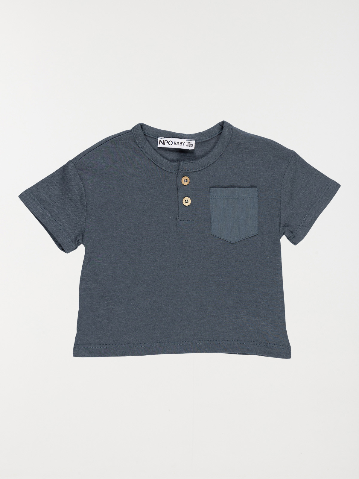 T-shirt ardoise poche garçon (3-24M)