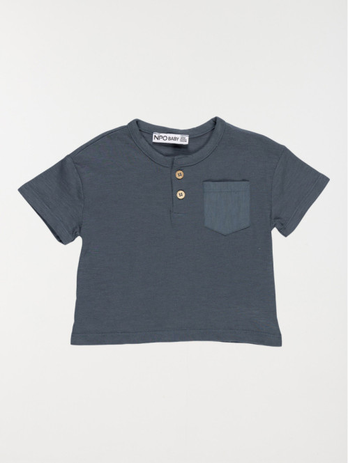T-shirt ardoise poche garçon (3-24M)