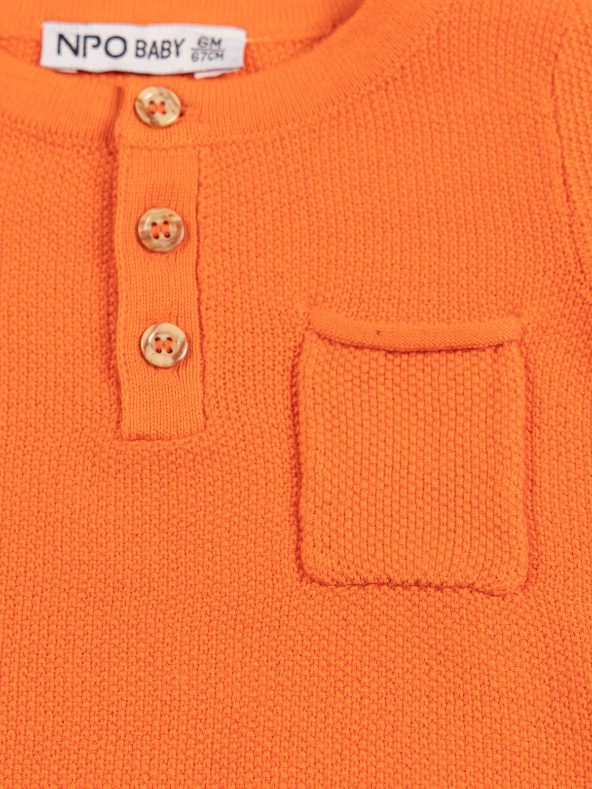 Pull boutonné et poche garçon (3-24M) Pull boutonné et poche garçon (3-24M)