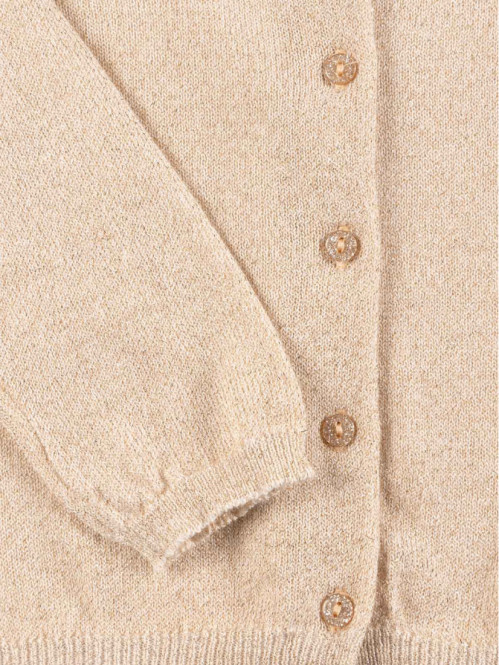 Gilet fille boutonné brillant (3-24M)