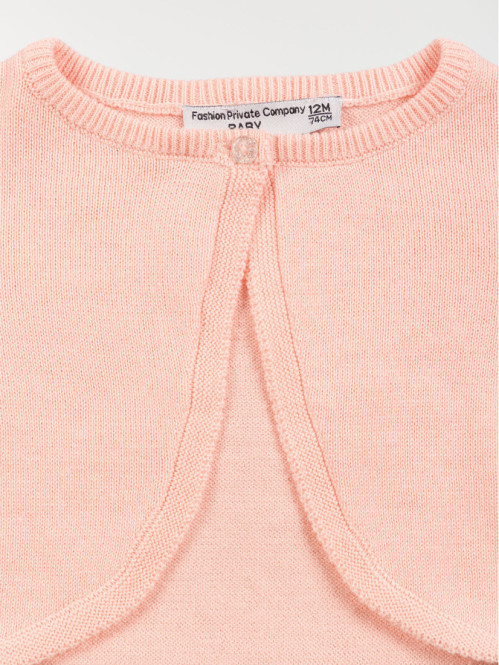 Gilet court chamallow fille (3-24M)