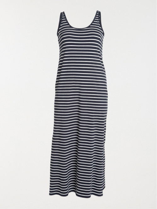 Robe longue rayée grande taille femme