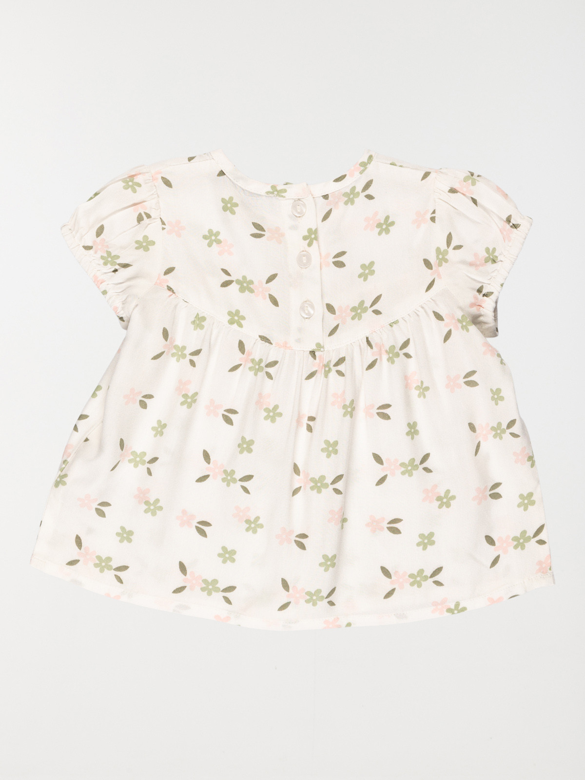 Blouse fleurie écru fille (3-24M)