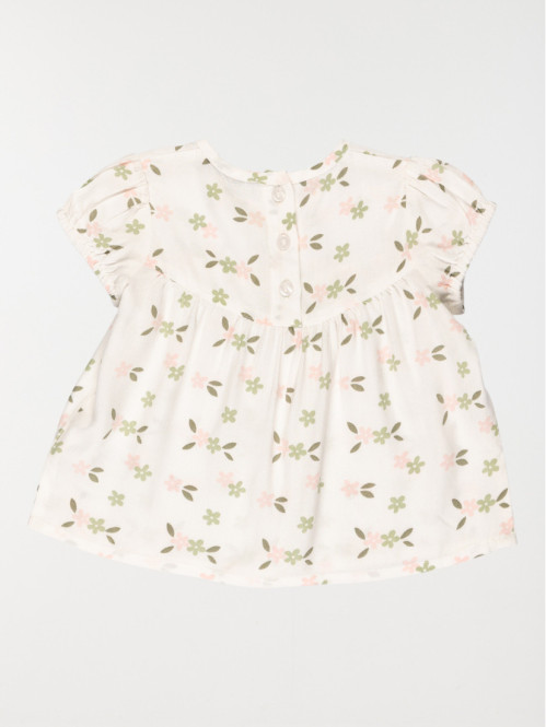 Blouse fleurie écru fille (3-24M)