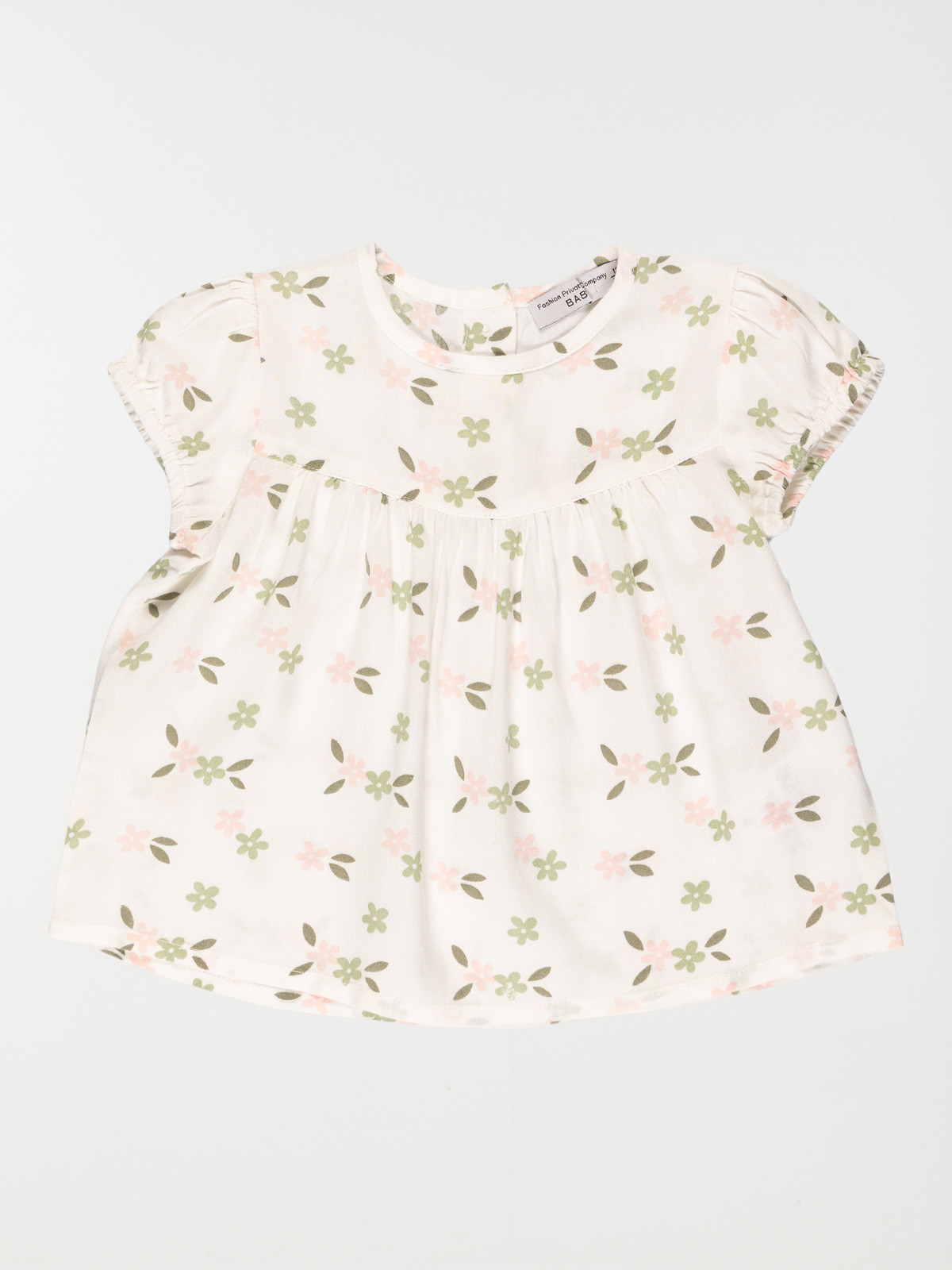 Blouse fleurie écru fille (3-24M)