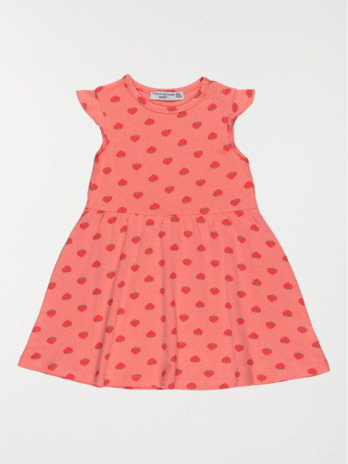 Robe motif fraise fille (3-24M)