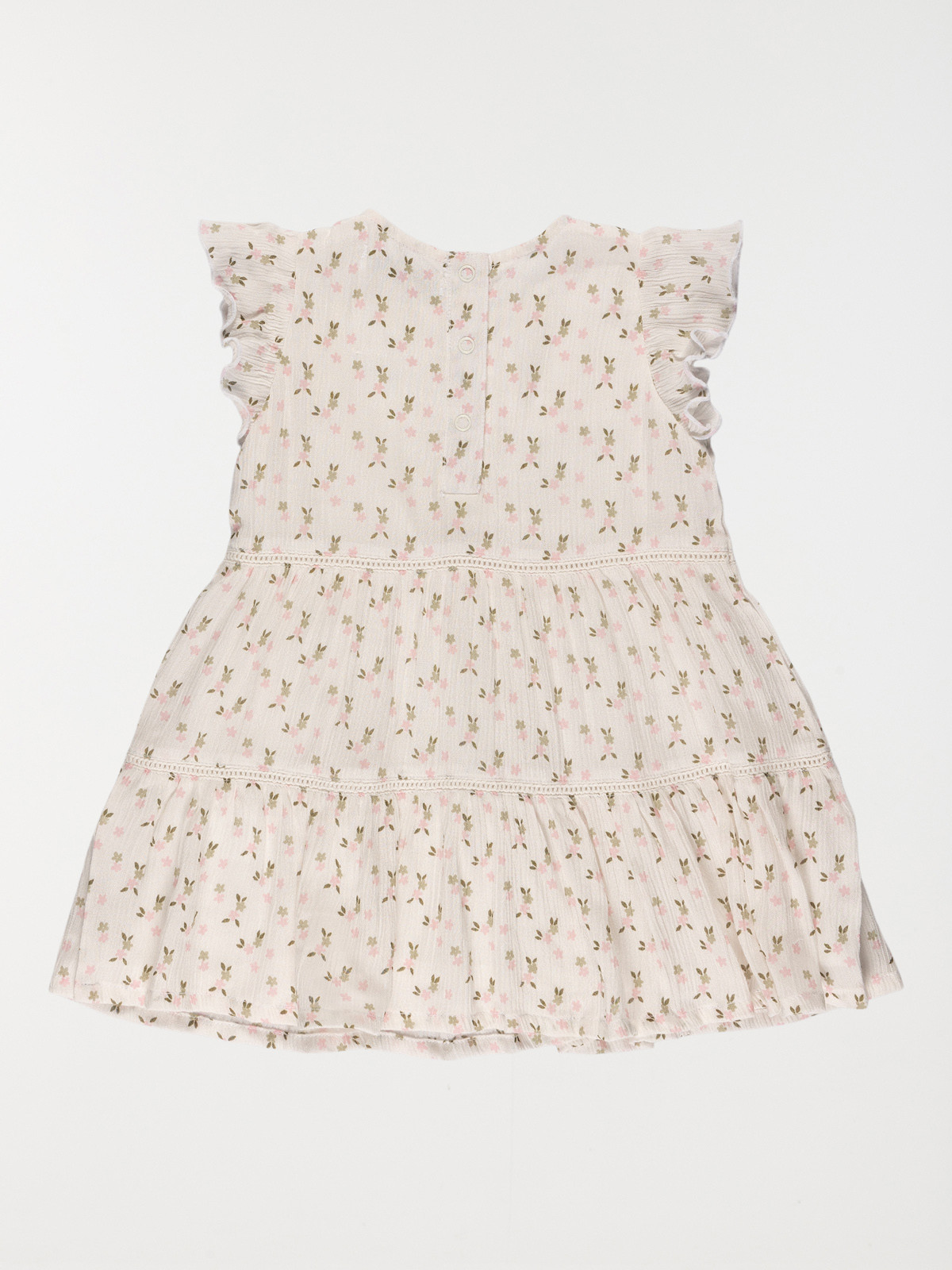 Robe écru fleurie fille (3-24M)