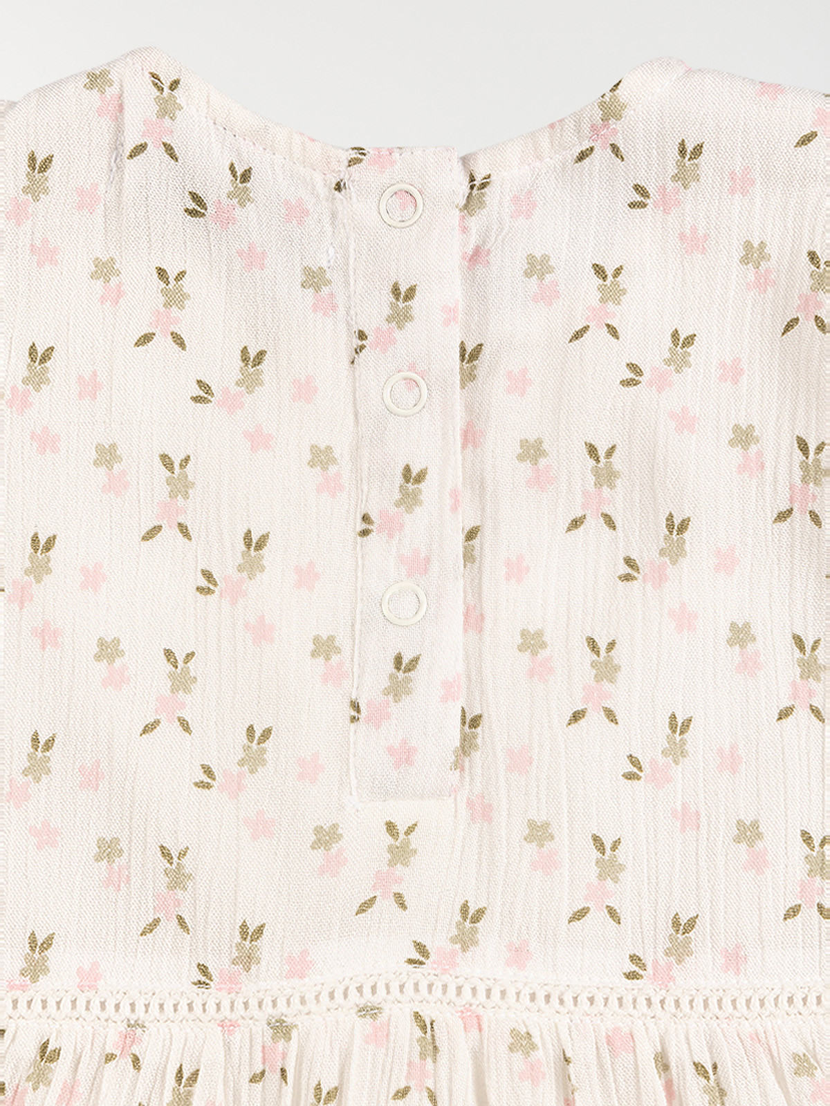 Robe écru fleurie fille (3-24M)