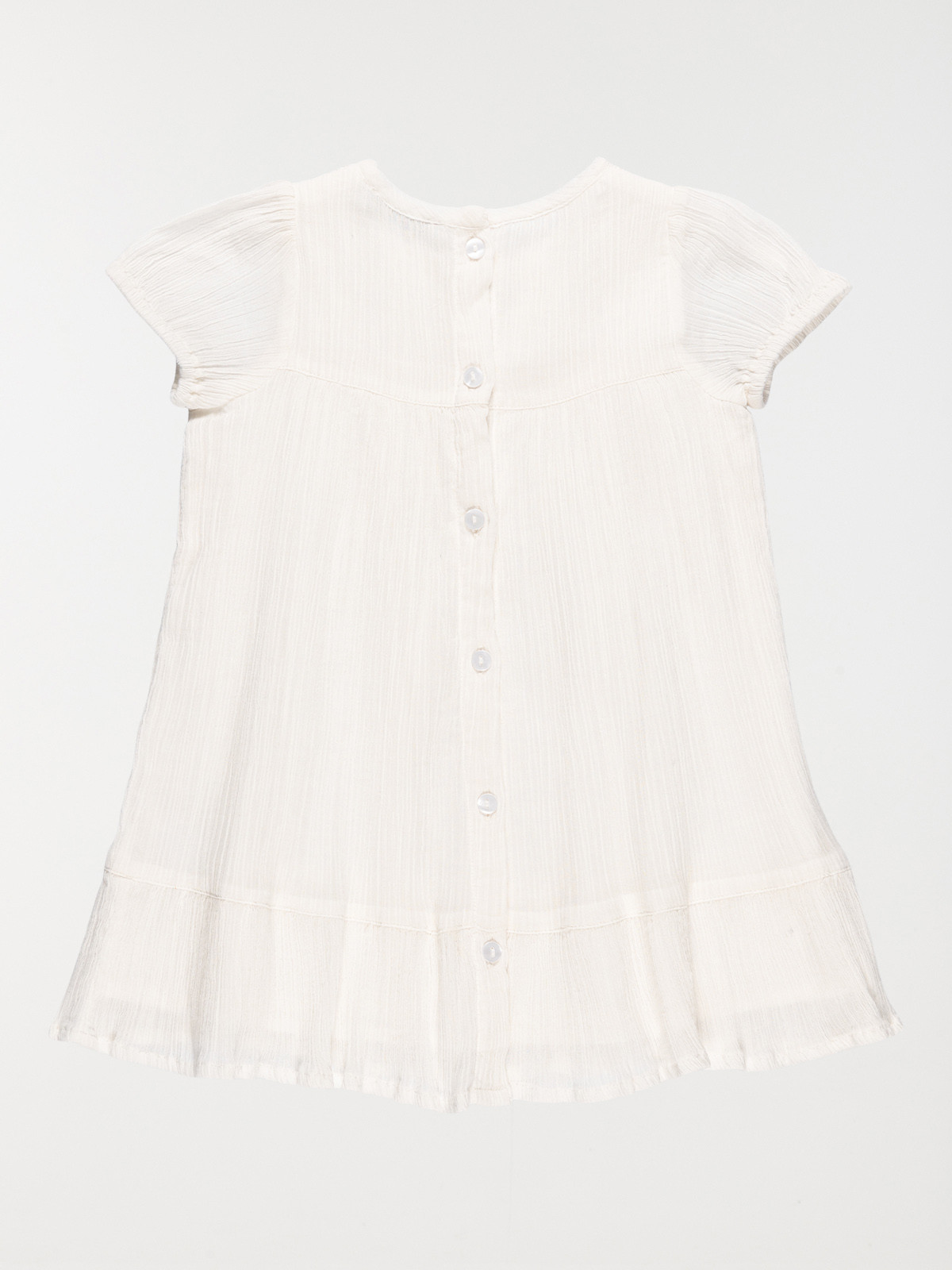 Robe écru détail macramé fille (3-24M)