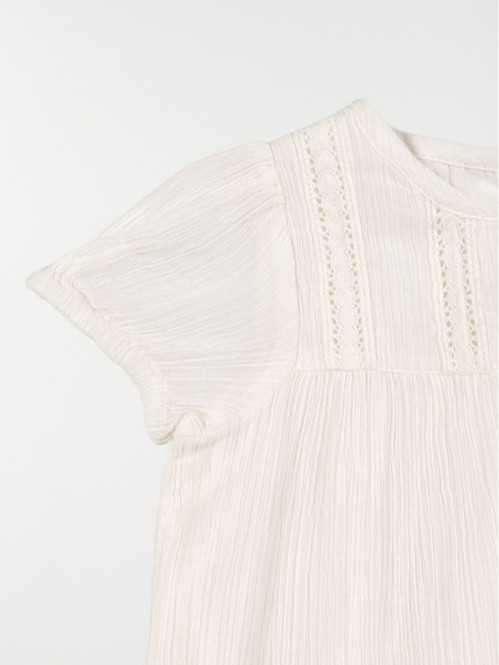 Robe écru détail macramé...