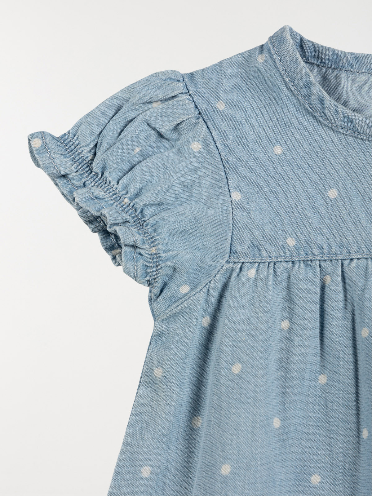 Robe denim à pois fille (3-24M)