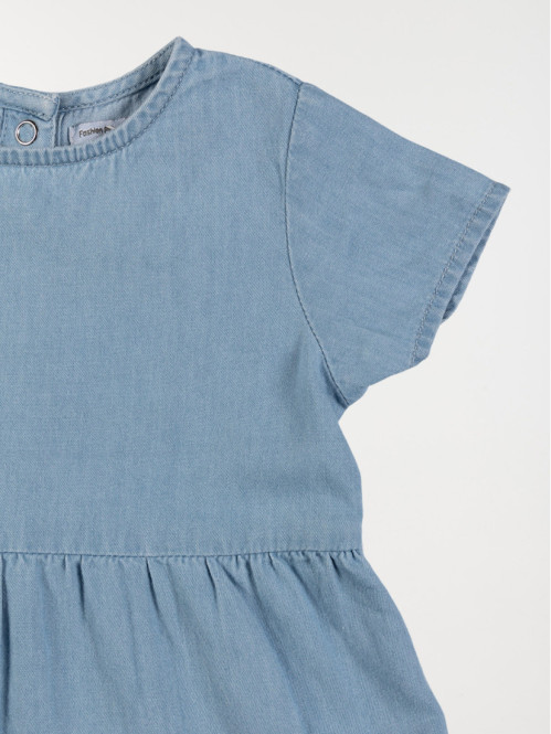 Robe denim bleached fille (3-24m)