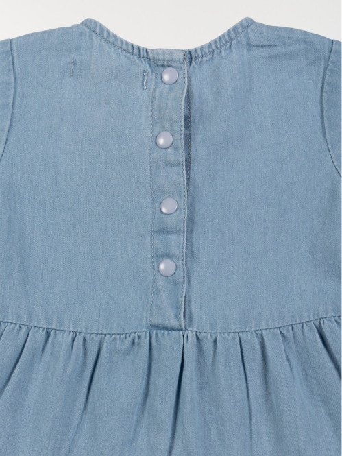 Robe denim bleached fille (3-24m)