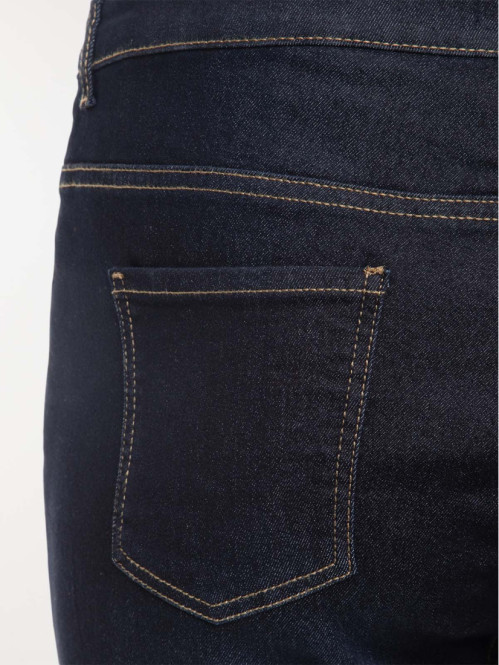 Pantacourt jean brut grande taille femme