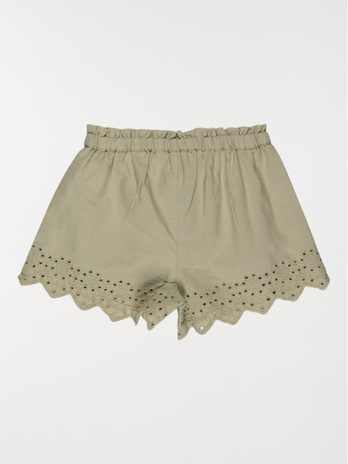 Short broderie sauge fille...