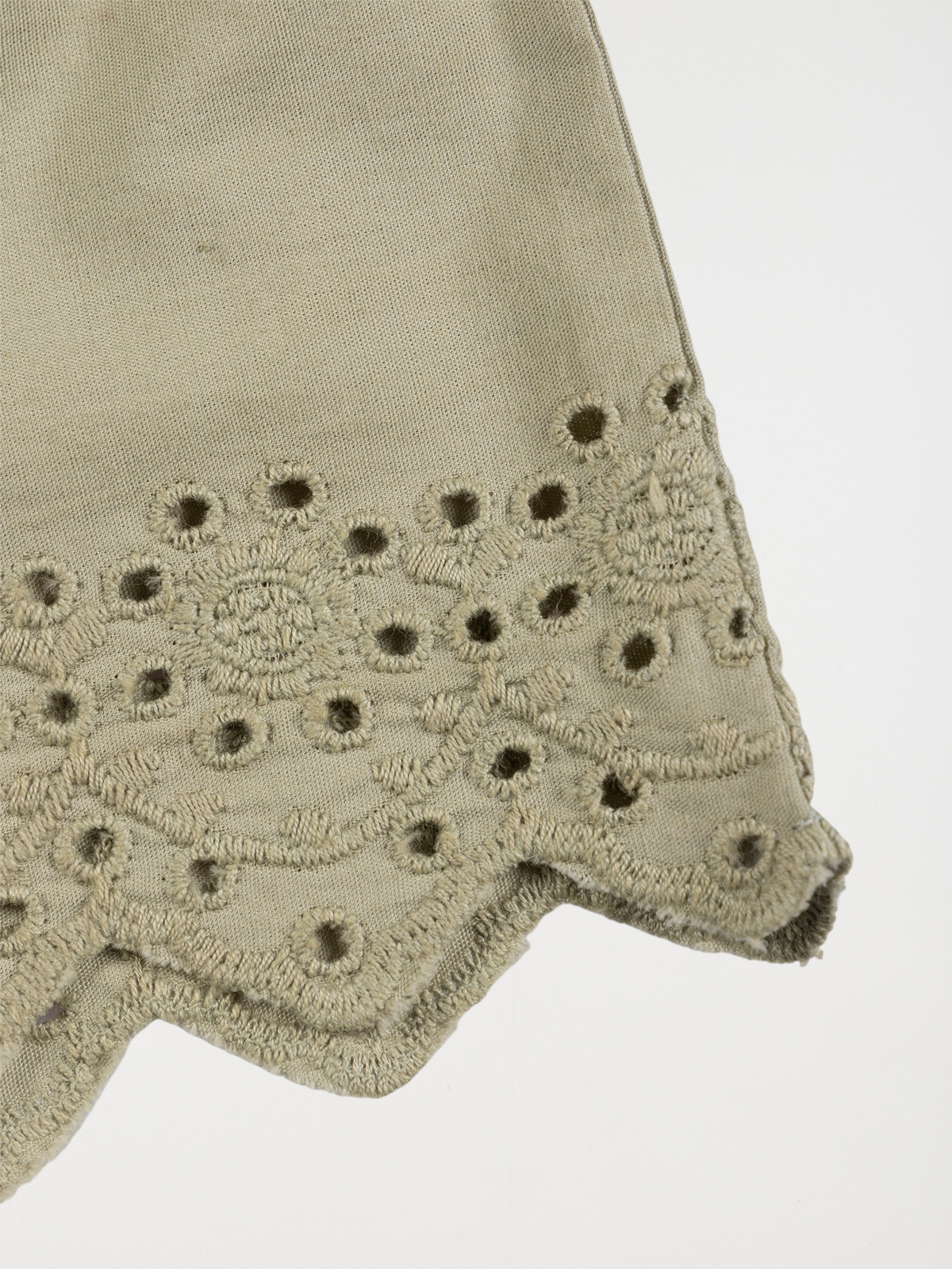 Short broderie sauge fille (3-24M)