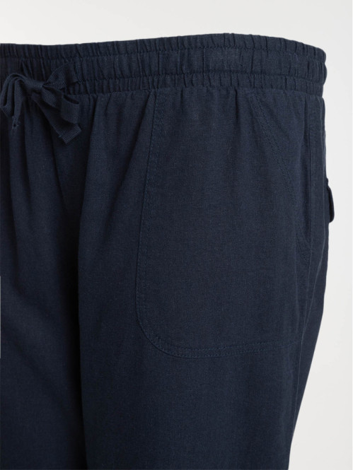 Pantacourt marine grande taille femme