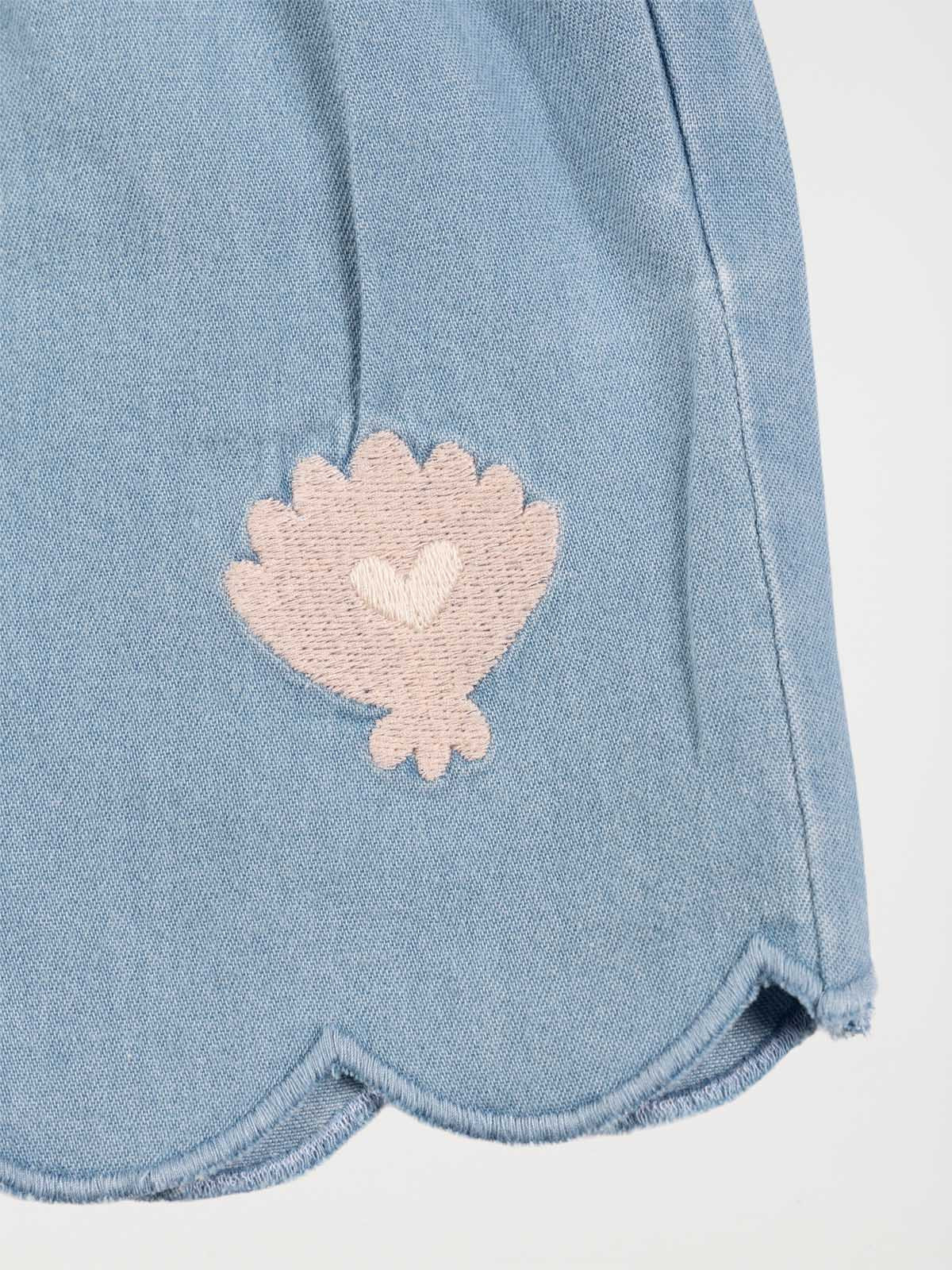 Short denim coquillage fille (3-24M) Short denim coquillage fille (3-24M)