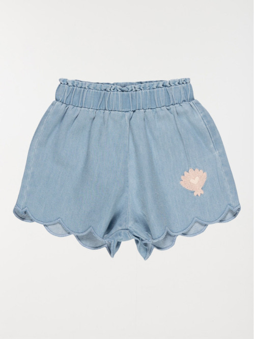 Short denim coquillage fille (3-24M)
