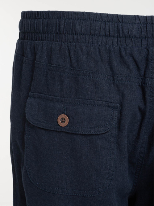 Pantacourt marine grande taille femme