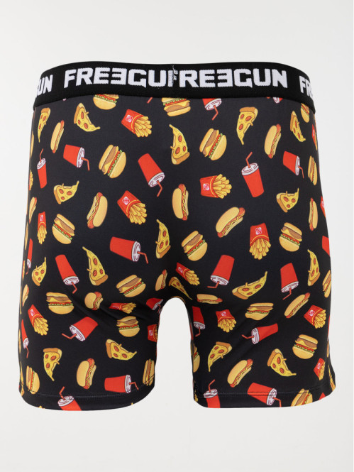 Boxer Freegun motif fast food homme