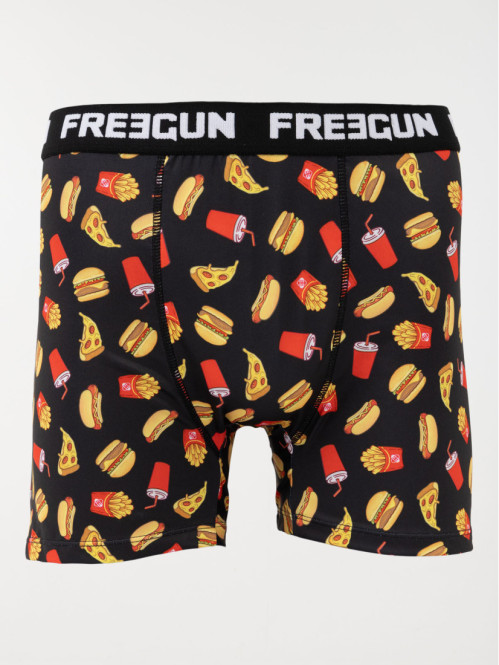 Boxer Freegun motif fast food homme