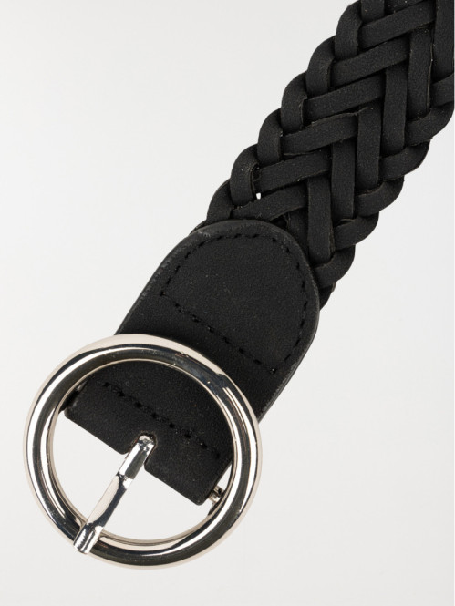 Ceinture noire tressée femme Ceinture noire tressée femme