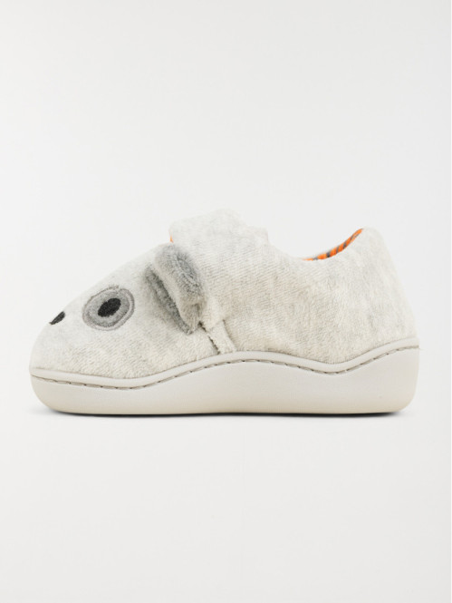 Chaussons gris chien garçon...
