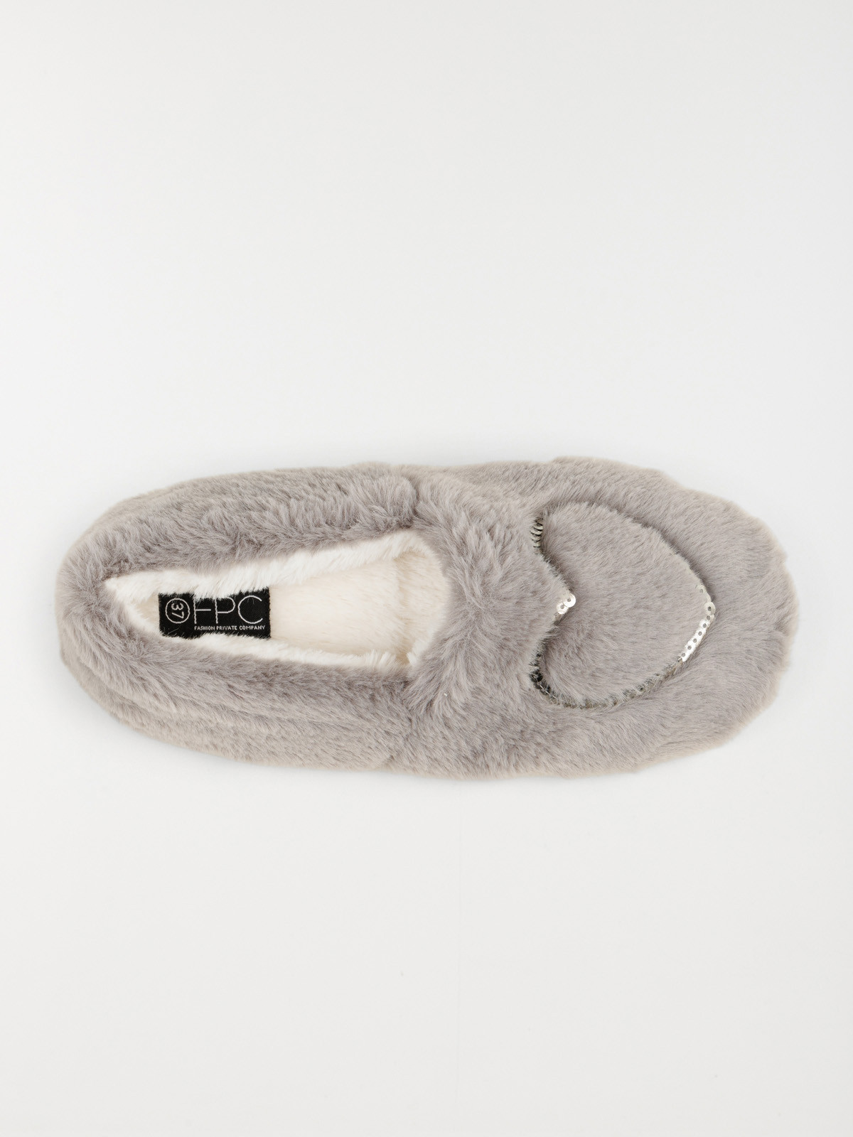 Chaussons gris coeur femme 36 41