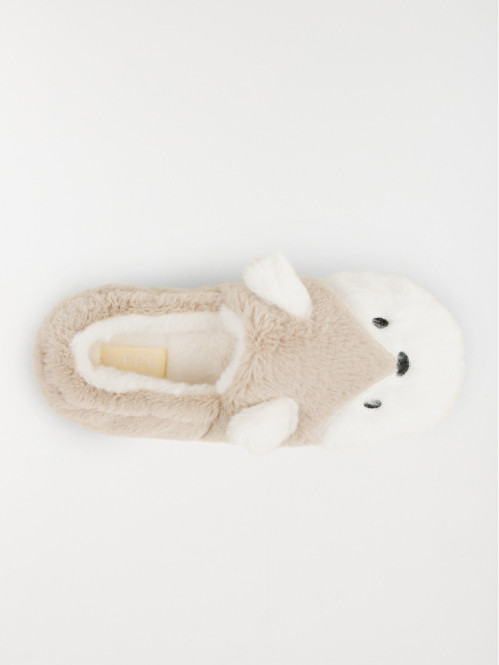 Chaussons gris renard femme (36-41) Chaussons gris renard femme (36-41)