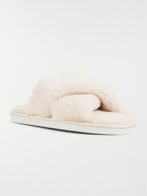 Mule ouverte beige (36-41)