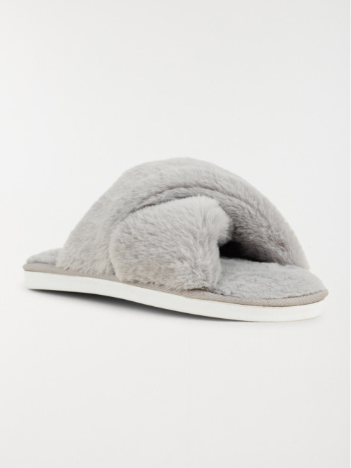Mule ouverte grise 36 41
