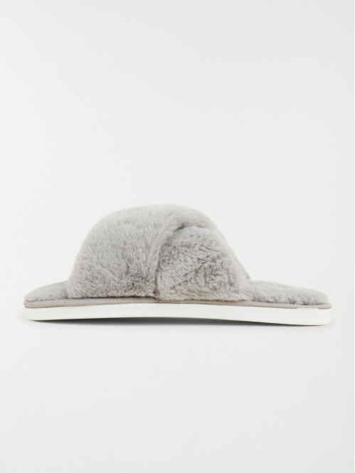 Mule ouverte grise (36-41)