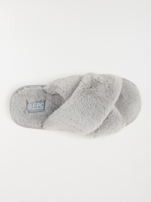 Mule ouverte grise (36-41)