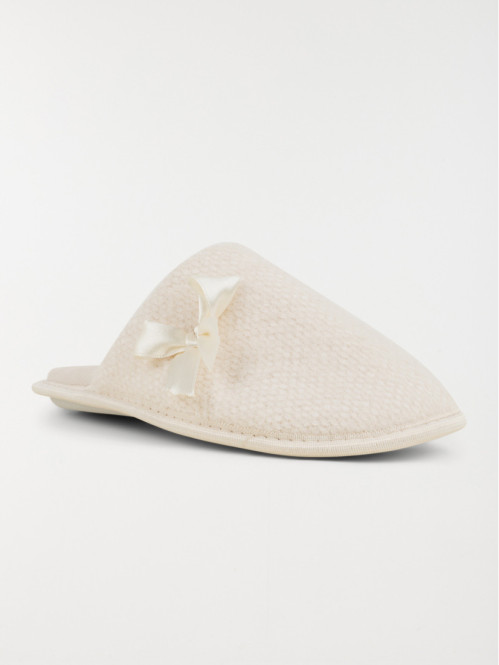 Chaussons mules beiges...