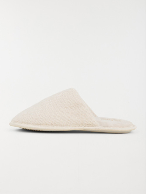 Chaussons mules beiges...