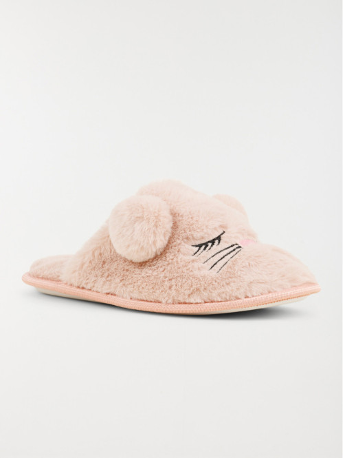 Chaussons roses animal...
