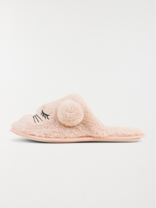Chaussons roses animal...