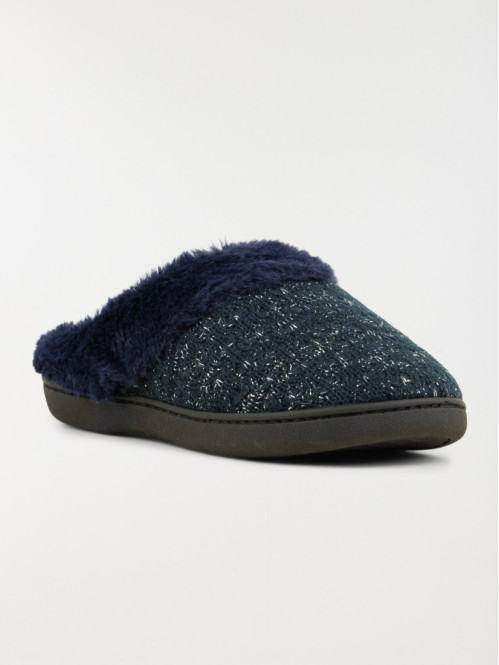 Chausson mule marine femme...