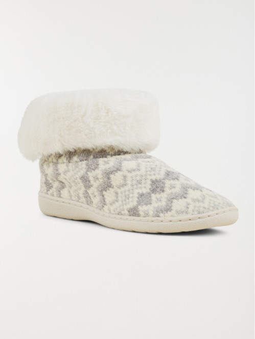 Chaussons bottes grises...