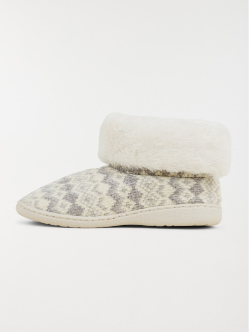 Chaussons bottes grises...