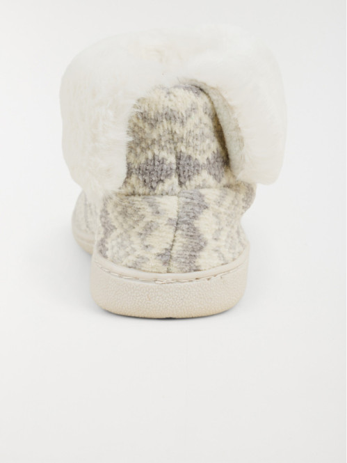 Chaussons bottes grises...