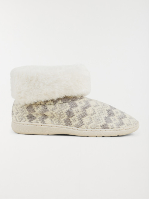 Chaussons bottes grises femme (36-41)
