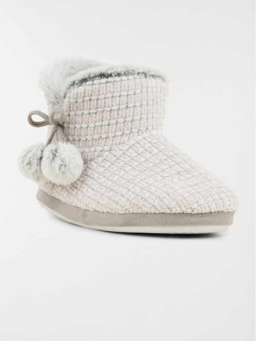 Chaussons bottes femme gris (36-41) Chaussons bottes femme gris (36-41)