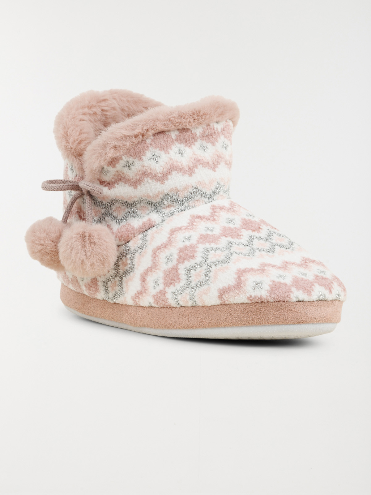 Chausson botte femme rose (36-41)