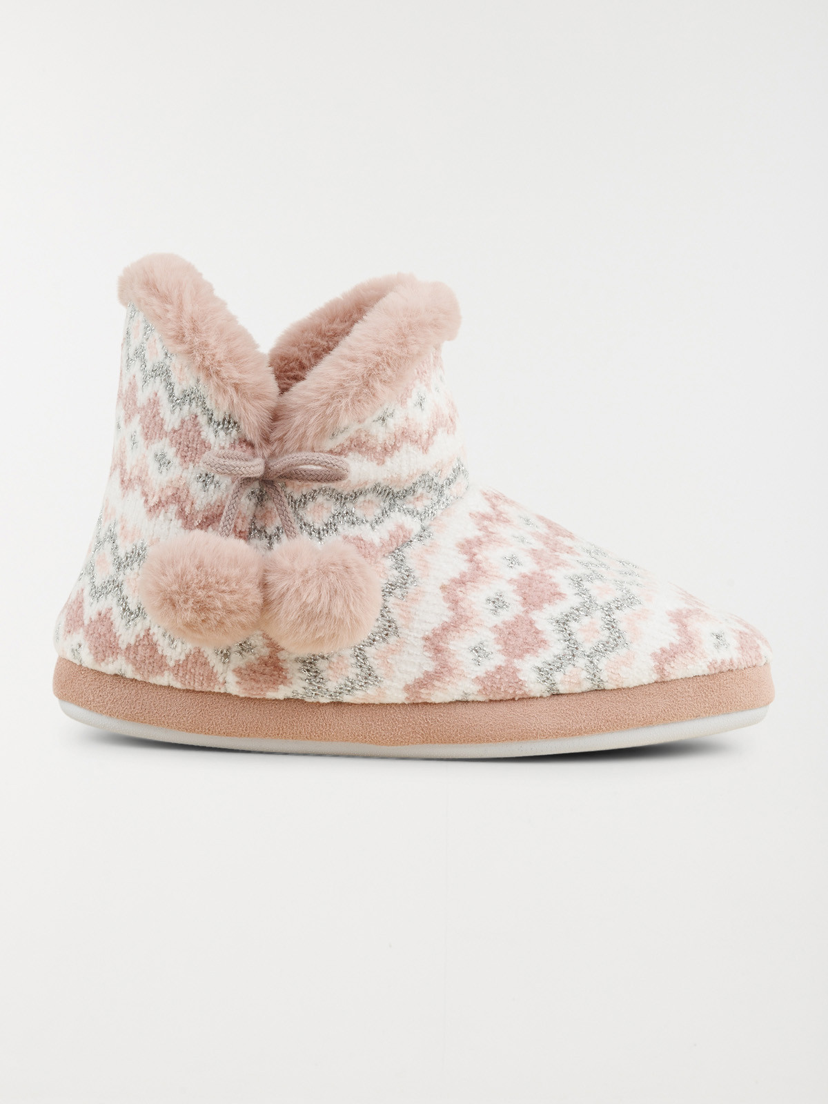 Chausson botte femme rose (36-41)