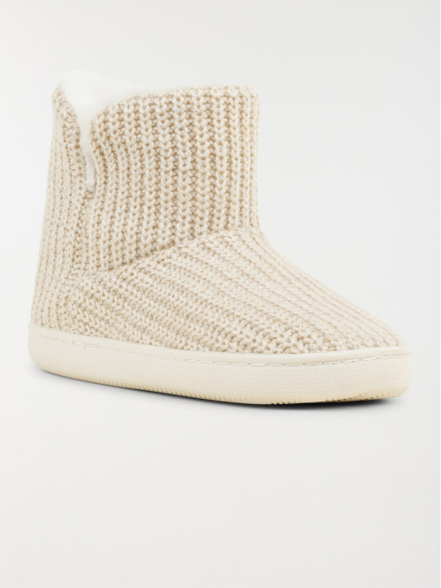 Chausson botte femme beige (36-41) Chausson botte femme beige (36-41)