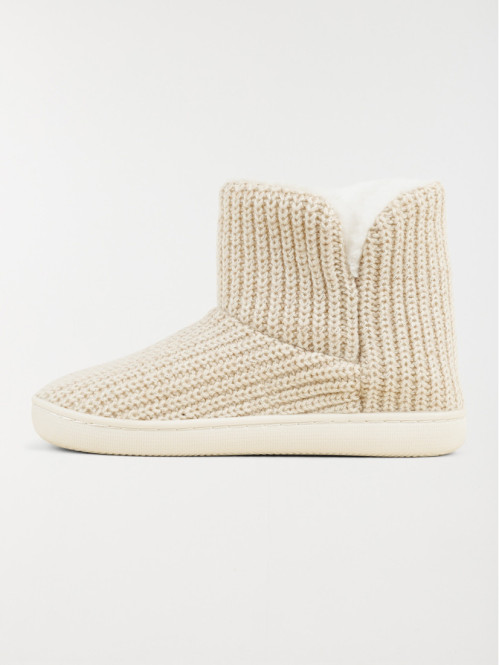 Chausson botte femme beige (36-41) Chausson botte femme beige (36-41)